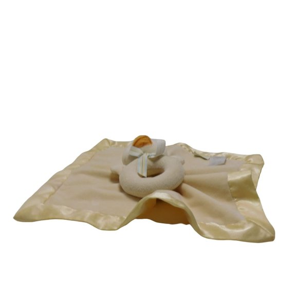 Carter's Lovey Duck Ring  Rattle Yellow Plush Security Blanket - Picture 6 of 10